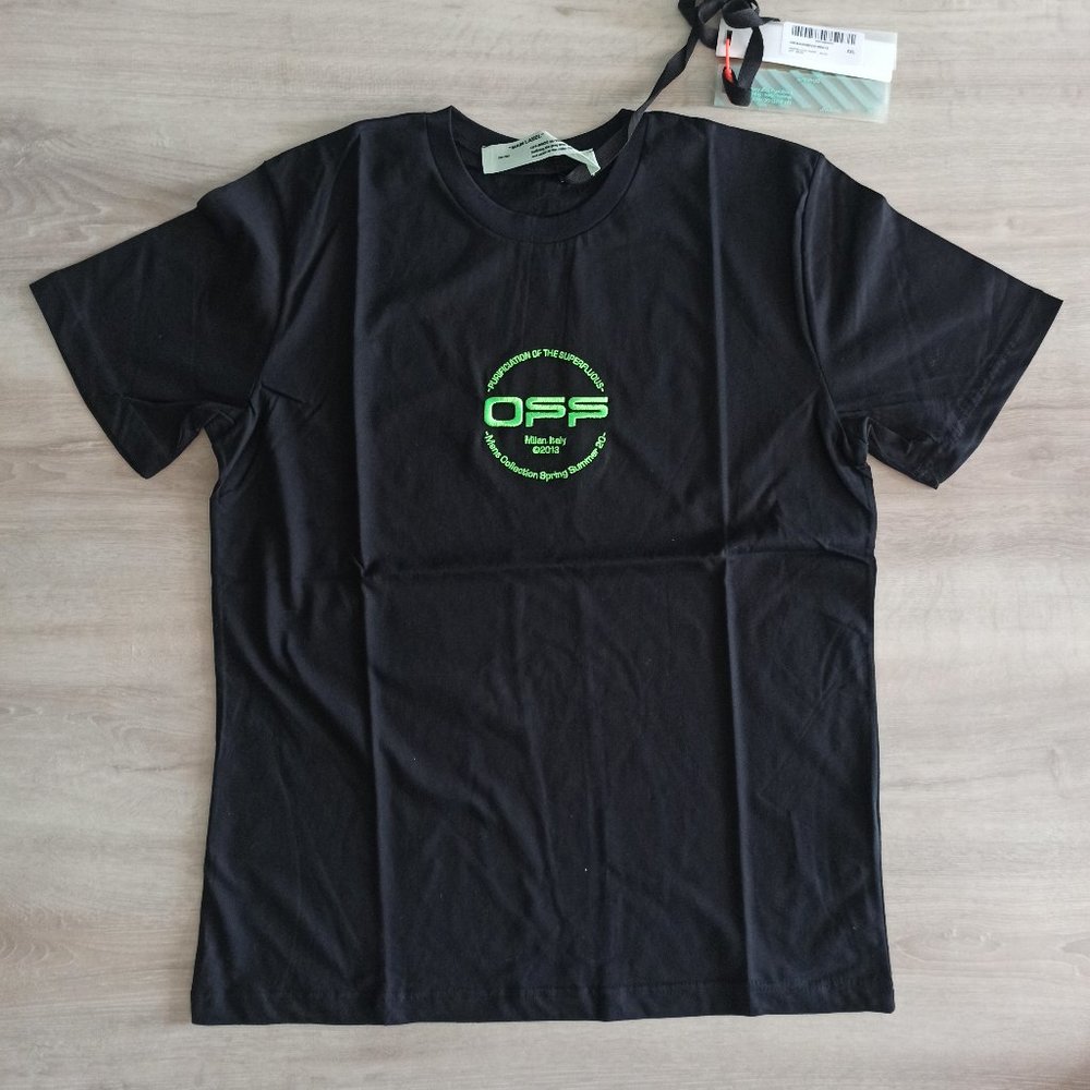 Off-White Hand Printed Emroidered Tee